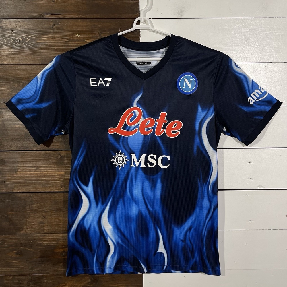 SSC Napoli 2021/22 3rd‎ EA7 Soccer Football Jersey